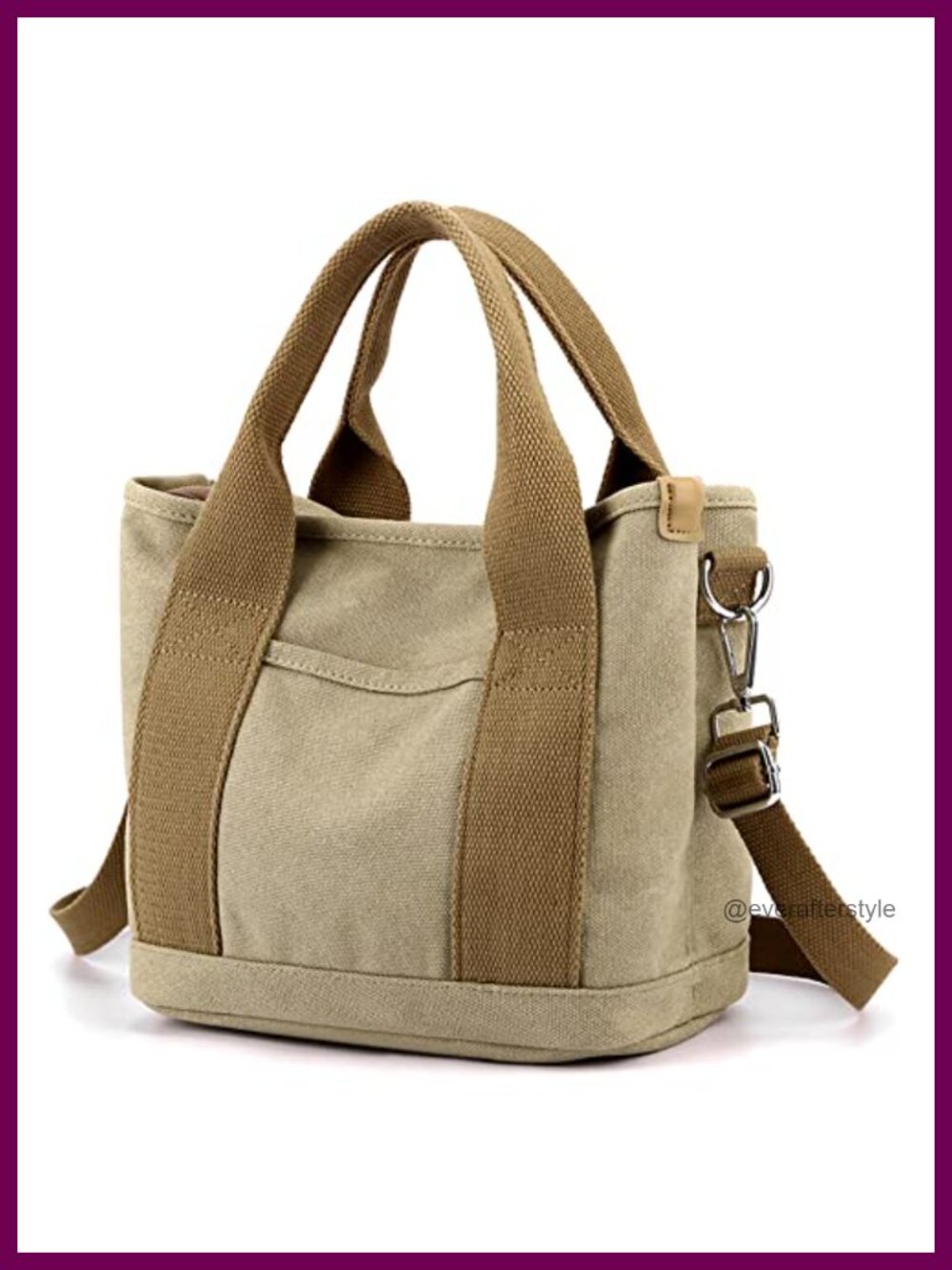 Canvas Tote Shoulder Bag Crossbody Hobo Zipper Work Travel Handbag